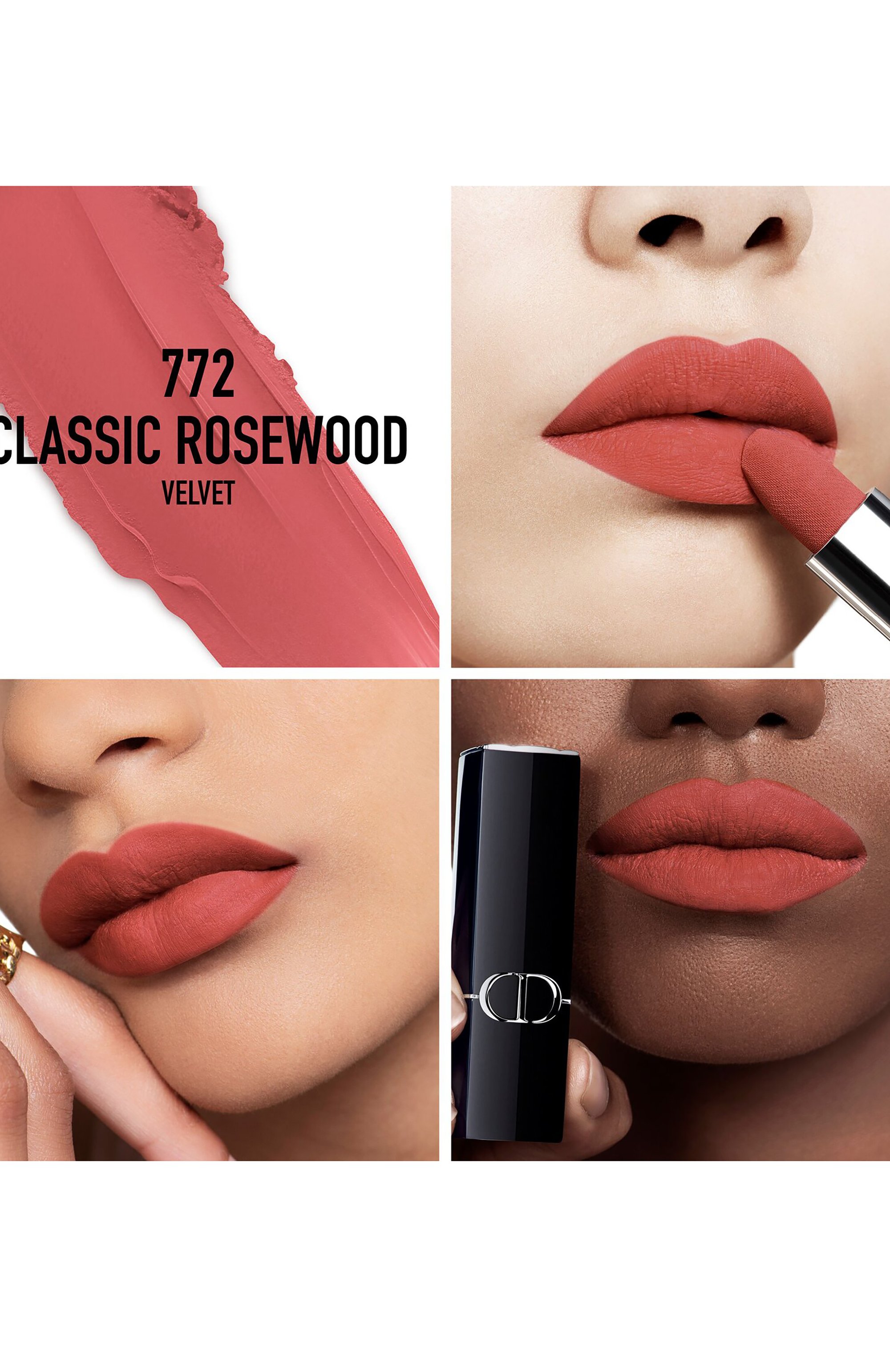 Помада для губ с вельветовым финишем rouge dior, оттенок 772 классическое розовое дерево (3,5g) DIOR, арт. C035600772, фото 3