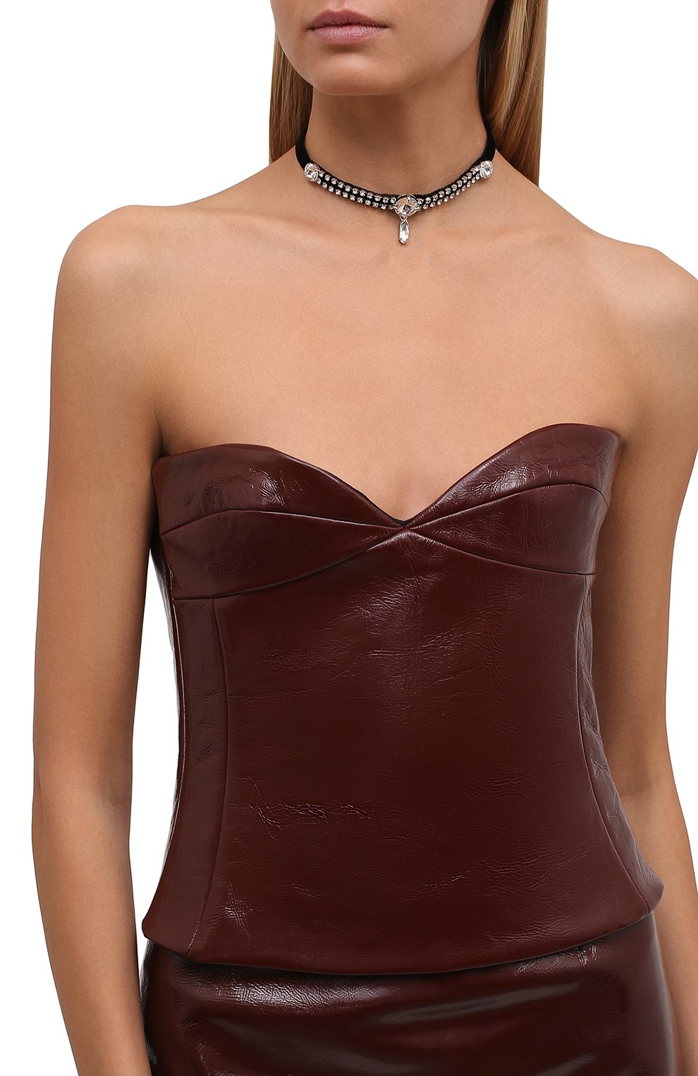 Чокер MIU MIU черного цвета по цене 47000 руб., арт. 5IC044-2CE2-F0002, фото 2 Чокер MIU MIU, арт. 5IC044-2CE2-F0002, фото 2