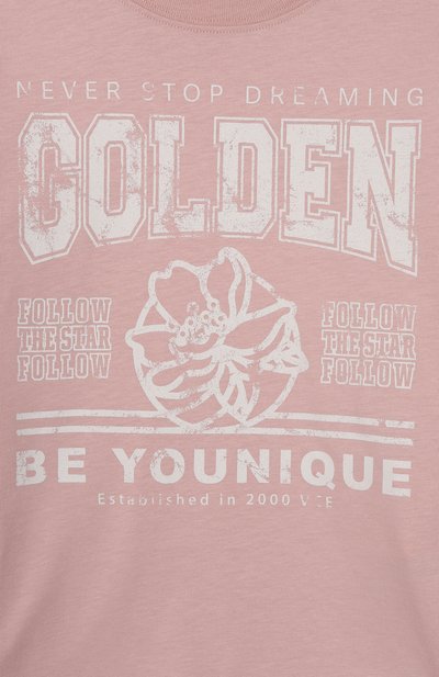Хлопковая футболка GOLDEN GOOSE DELUXE BRAND розового цвета по цене 15750 руб., арт. GKP01390.P002186, фото 3 Хлопковая футболка GOLDEN GOOSE DELUXE BRAND, арт. GKP01390.P002186, фото 3