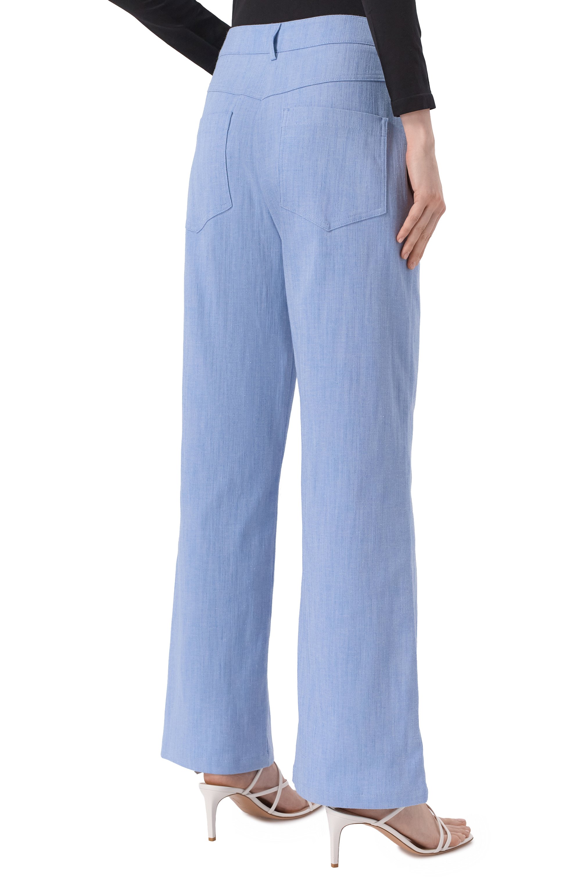 Брюки MAX AND MOI голубого цвета по цене 38500 руб., арт. E25BAINA, фото 6 Брюки MAX AND MOI, арт. E25BAINA, фото 6