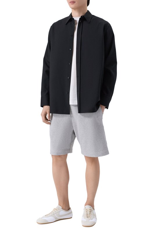 Хлопковые шорты Dries Van Noten 021158/3611 Серый  021158/3611 Фото 2