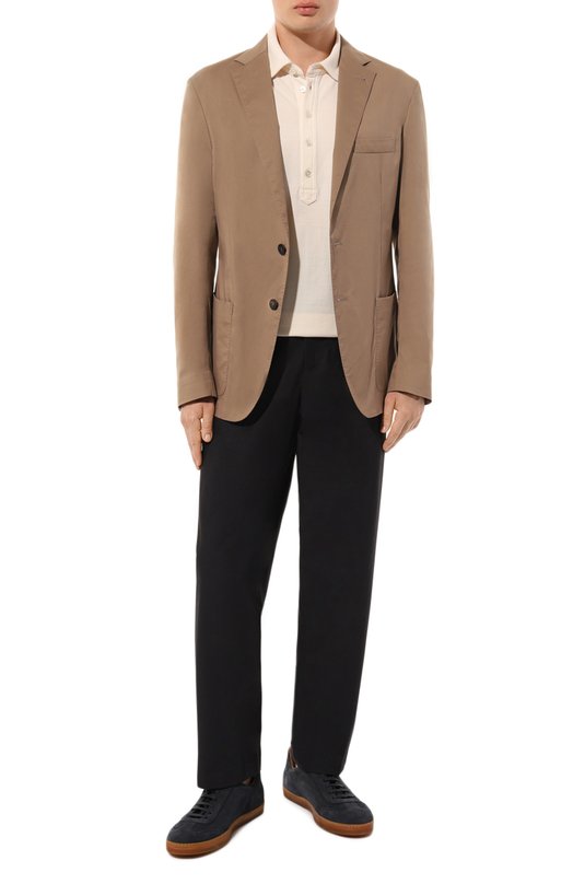 Хлопковый пиджак Fradi Коричневый, фото 3