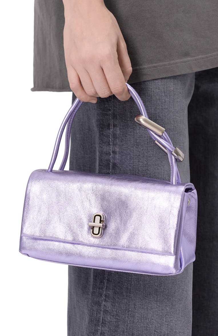 Женская сумка the dual MARC JACOBS (THE) сиреневого цвета, арт. 2R4HSH016H02 | Фото 2 (Размер: small; Материал: Натуральная кожа)