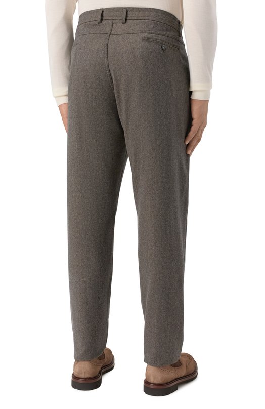 Шерстяные брюки Canali V1659G/AR03472 Коричневый  V1659G/AR03472 Фото 4