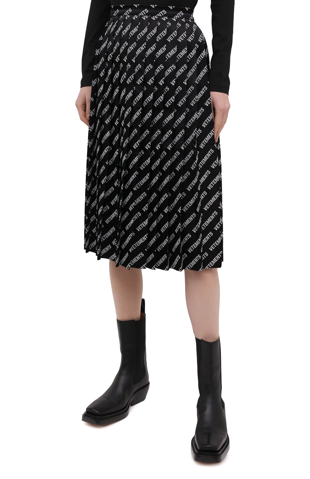 Юбка VETEMENTS черно-белого цвета по цене 108000 руб., арт. WE51SK600B 1210/BLACK/WHITE, фото 3 Юбка VETEMENTS, арт. WE51SK600B 1210/BLACK/WHITE, фото 3