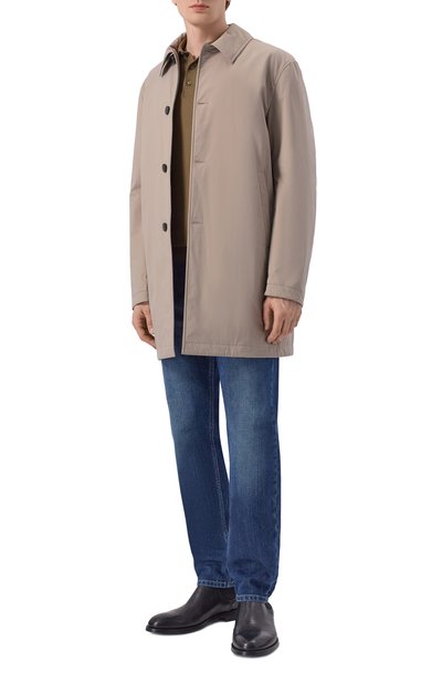 Плащ CANALI темно-бежевого цвета по цене 119500 руб., арт. 010519U/SG03466, фото 2 Плащ CANALI, арт. 010519U/SG03466, фото 2