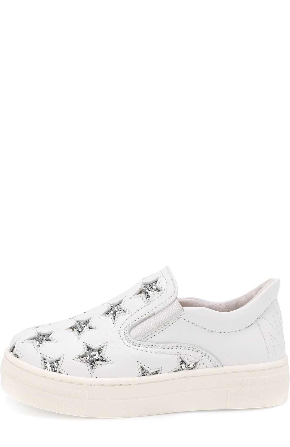 Кожаные слипоны с фактурной отделкой и глиттером N21, арт. 54652/18-27, фото 2