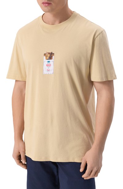 Хлопковая футболка HUGO, арт. 50530683, фото 3