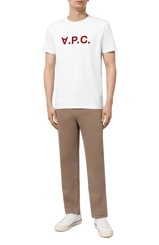 Хлопковая футболка A.P.C. C0BQXH26943TAB Белый  C0BQXH26943TAB Фото 2