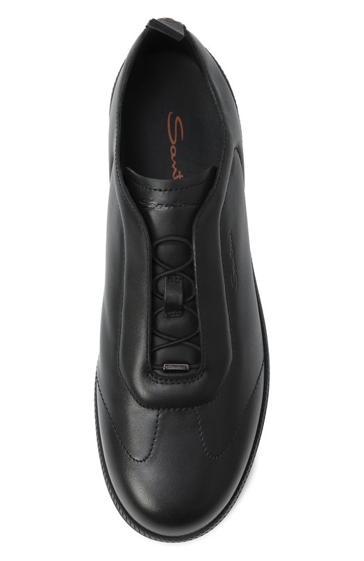 Кожаные кеды DBS-Olympic Santoni MBPG22109NERK0IL Чёрный  MBPG22109NERK0IL Фото 6