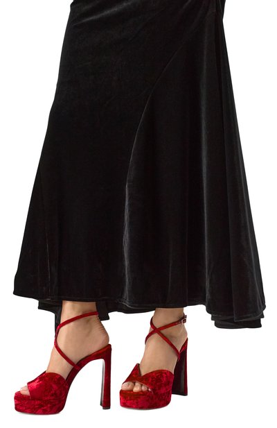 Текстильные босоножки karli 125 JIMMY CHOO, арт. KARLI/PF 125/RDV, фото 3