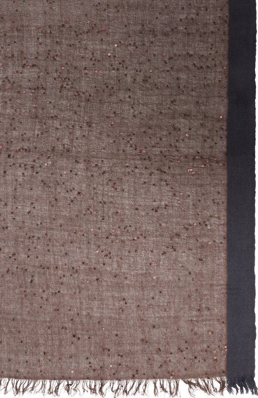 Шарф из кашемира и шелка Brunello Cucinelli MSCDVSW12 Коричневый  MSCDVSW12 Фото 4