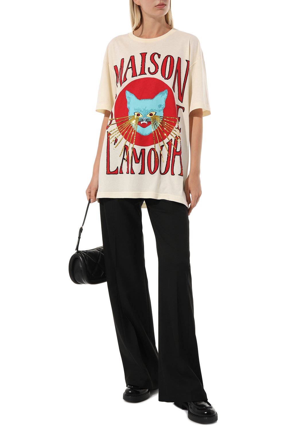 Хлопковая футболка GUCCI, арт. 539081 XJBUJ, фото 2