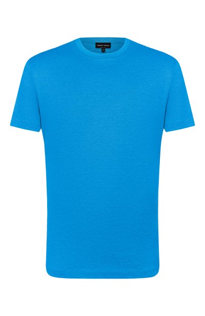 Мужская футболка из шелка и хлопка GIORGIO ARMANI, арт. 3KSM77/SJZHZ