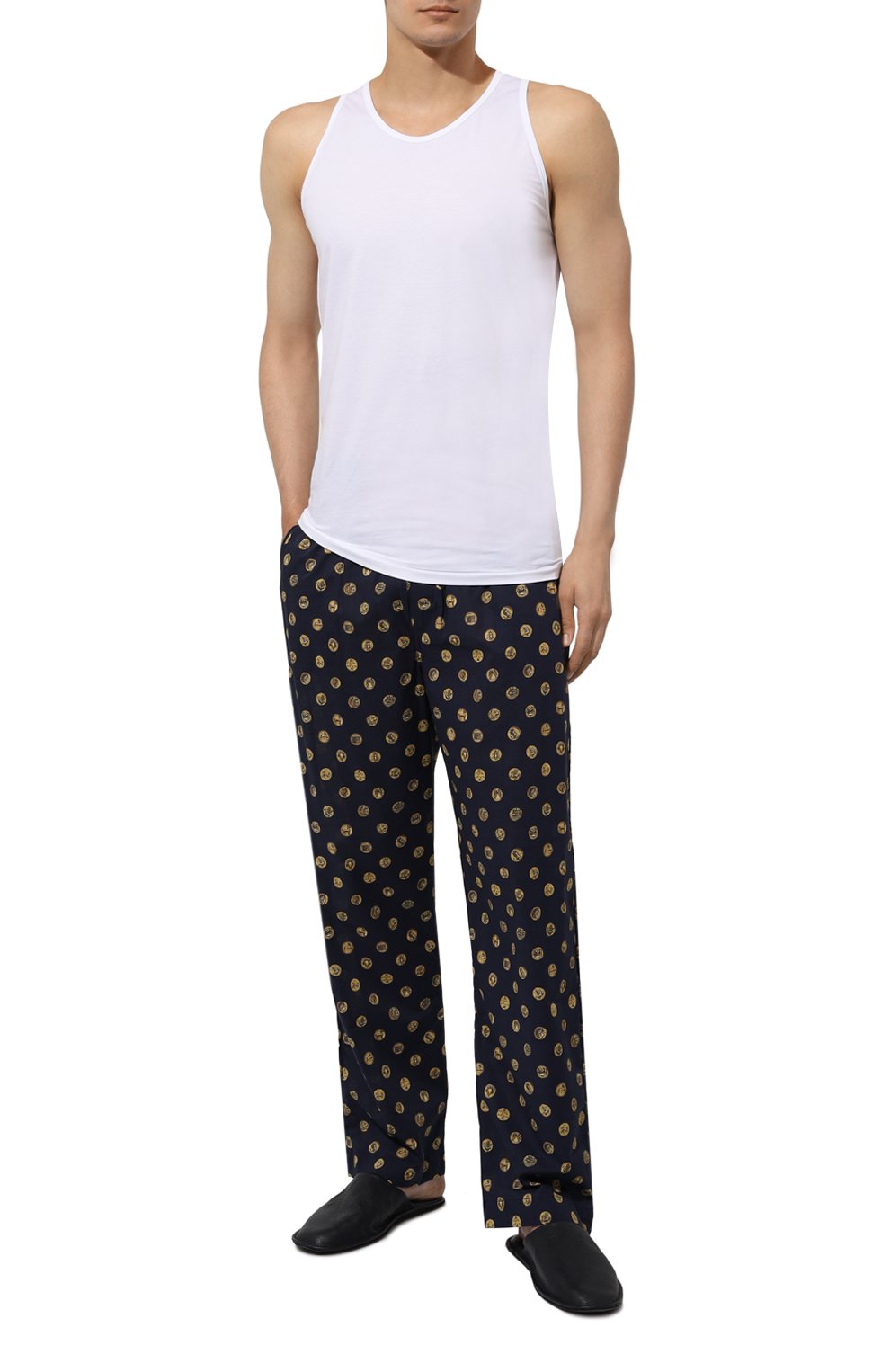 Хлопковые домашние брюки DEREK ROSE темно-синего цвета по цене 18600 руб., арт. 3564-LEDB071, фото 2 Хлопковые домашние брюки DEREK ROSE, арт. 3564-LEDB071, фото 2