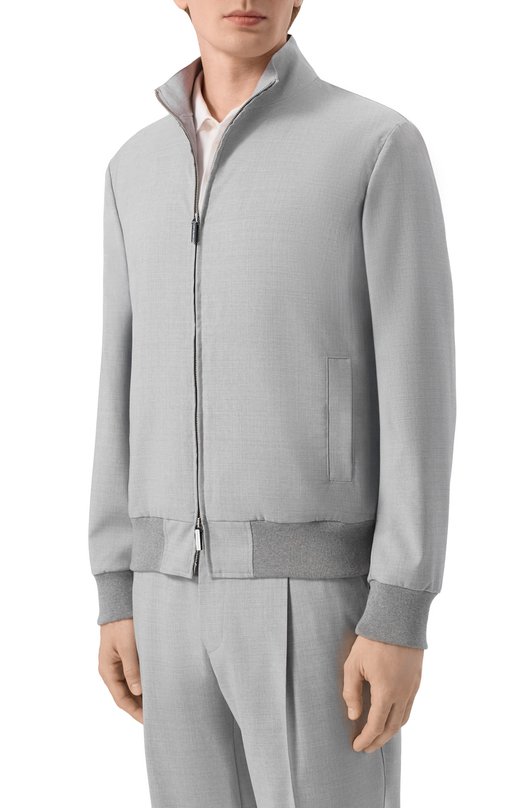 Шерстяной бомбер Capobianco 20M189.FU00. Серый  20M189.FU00. Фото 3