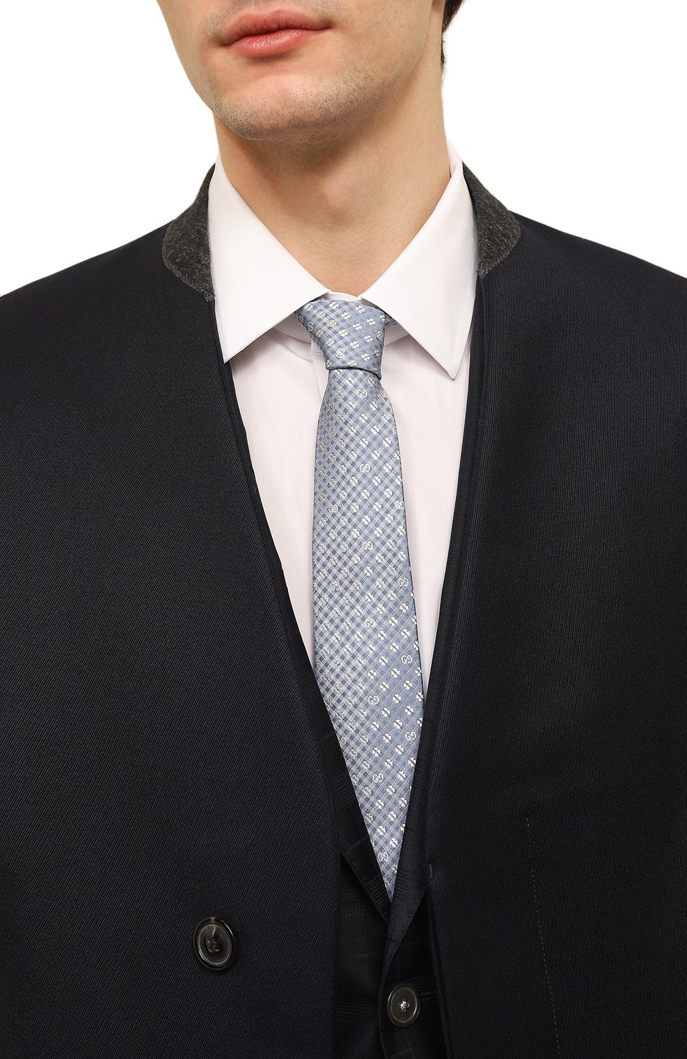 Шелковый галстук GUCCI, арт. 597126 4E002, фото 2