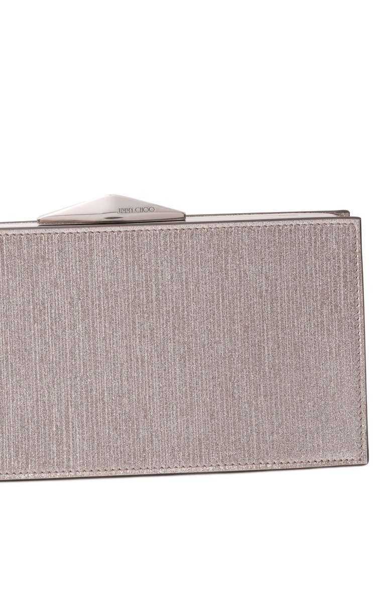 Женский клатч diamond cocktail JIMMY CHOO серебряного цвета, арт. DIAM0ND C0CKTAIL/S/DHD | Фото 3 (Размер: mini; Материал: Текстиль; Женское Кросс-КТ: Клатч-клатчи, Вечерняя сумка)