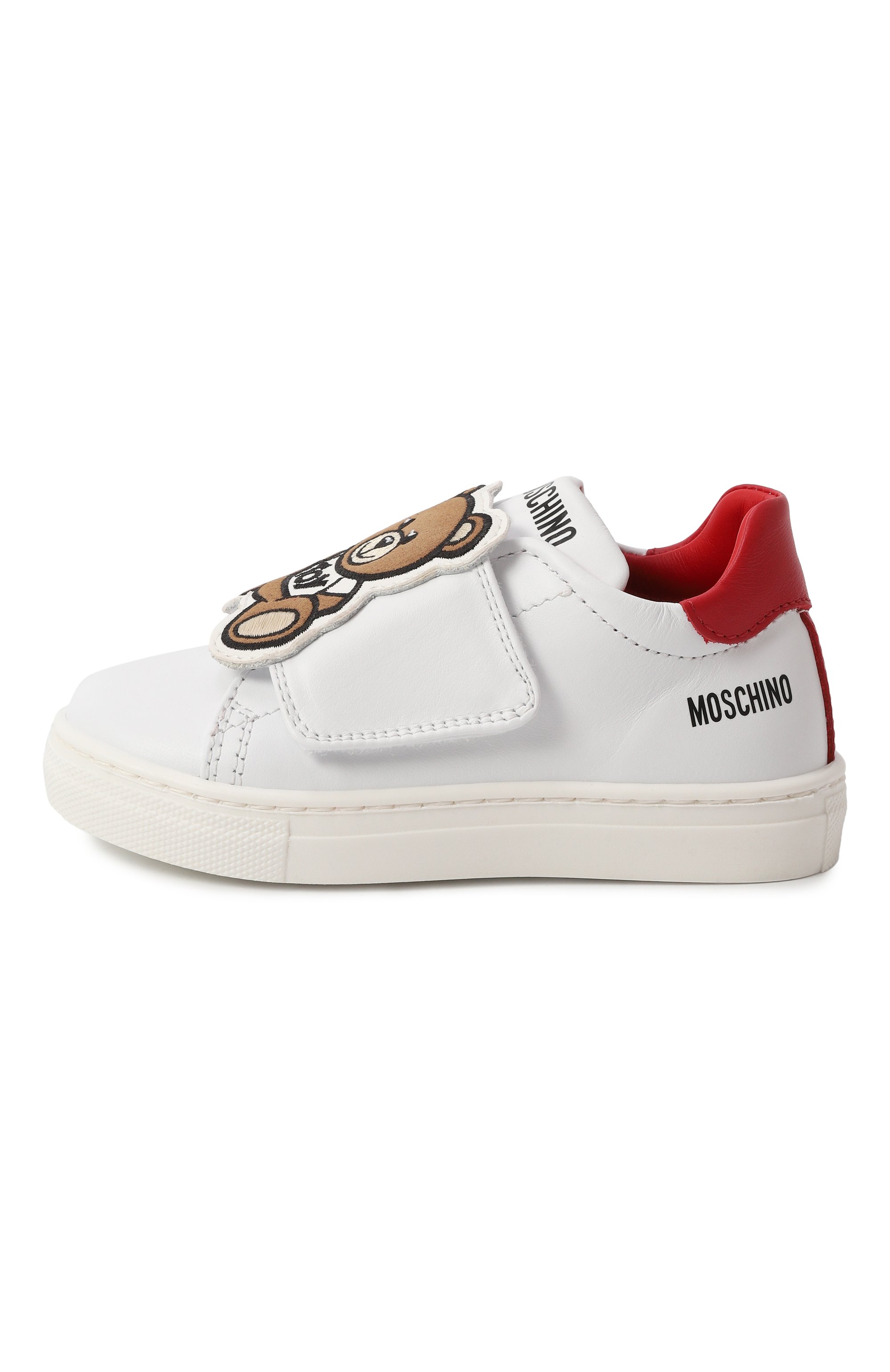 Кожаные кеды MOSCHINO белого цвета по цене 25100 руб., арт. 80457/VAR2/19-26, фото 2 Кожаные кеды MOSCHINO, арт. 80457/VAR2/19-26, фото 2