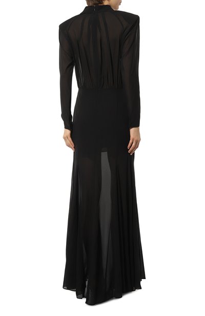 Шелковое платье JACOB LEE черного цвета по цене 185130 руб., арт. WD08624B, фото 4 Шелковое платье JACOB LEE, арт. WD08624B, фото 4