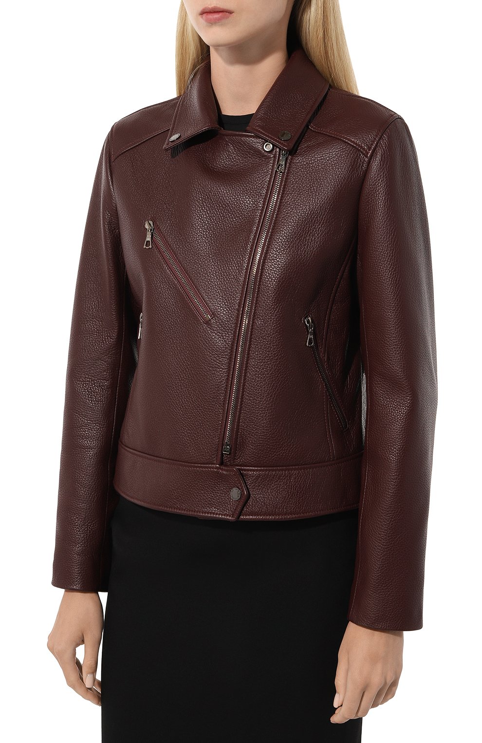 Кожаная куртка MASLOV бордового цвета по цене 187000 руб., арт. K09, фото 3 Кожаная куртка MASLOV, арт. K09, фото 3