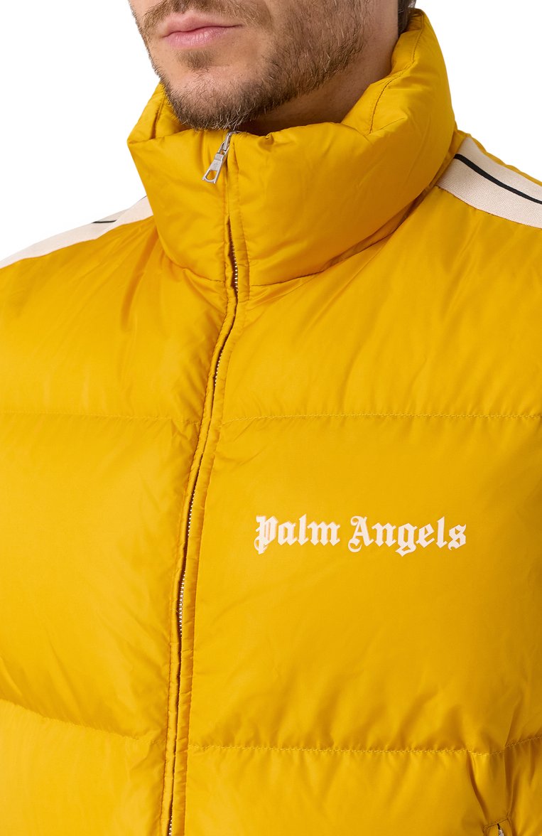 Мужской пуховый жилет 8 moncler palm angels MONCLER GENIUS желтого цвета, арт. 1A00015/M2563 | Фото 5 (Материал подклада: Синтетический материал; Материал утеплителя: Пух и перо; Длина (верхняя одежда): Короткие; Материал внешний: Синтетический материал; Мужское Кросс-КТ: жилеты-объемные; Стили: Кэжуэл)
