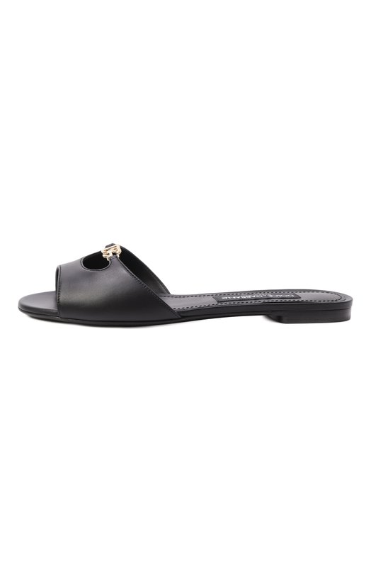Кожаные шлепанцы Bianca Dolce & Gabbana CQ0684/A1953 Чёрный  CQ0684/A1953 Фото 4