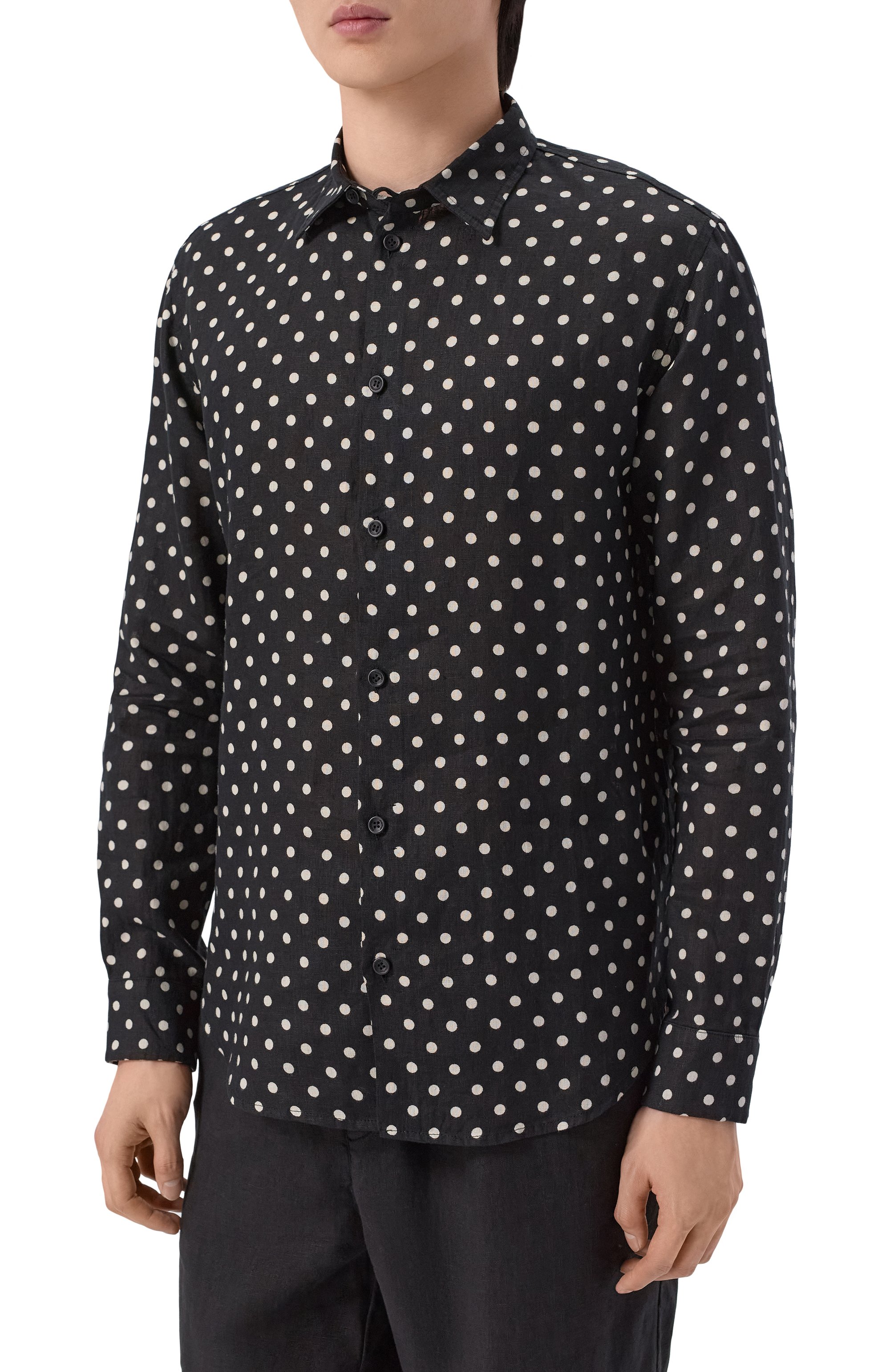 Льняная рубашка HANNES ROETHER, арт. A29SAM.4060, фото 3