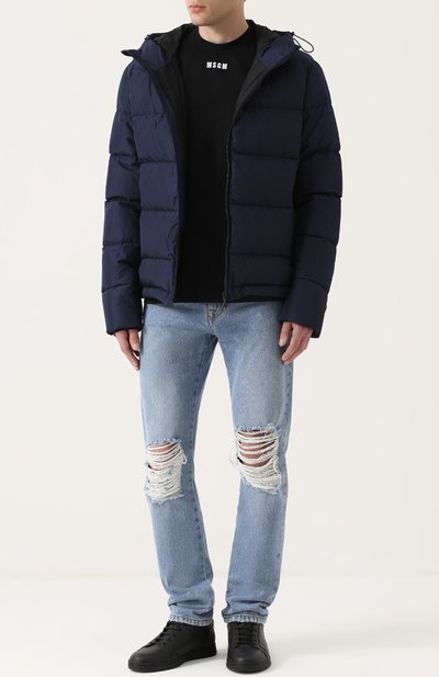 Стеганый пуховик на молнии с капюшоном MSGM, арт. 2340MH05 174702, фото 2