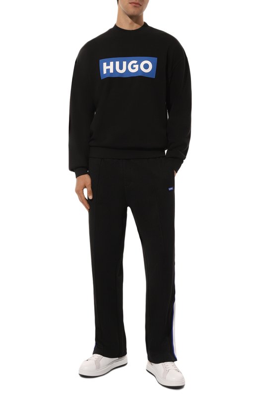 Хлопковый свитшот HUGO Blue Чёрный, фото 2