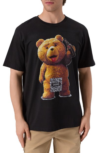Хлопковая футболка BISIBIGLIO черного цвета по цене 12800 руб., арт. SEG TEDDY CENS, фото 3 Хлопковая футболка BISIBIGLIO, арт. SEG TEDDY CENS, фото 3