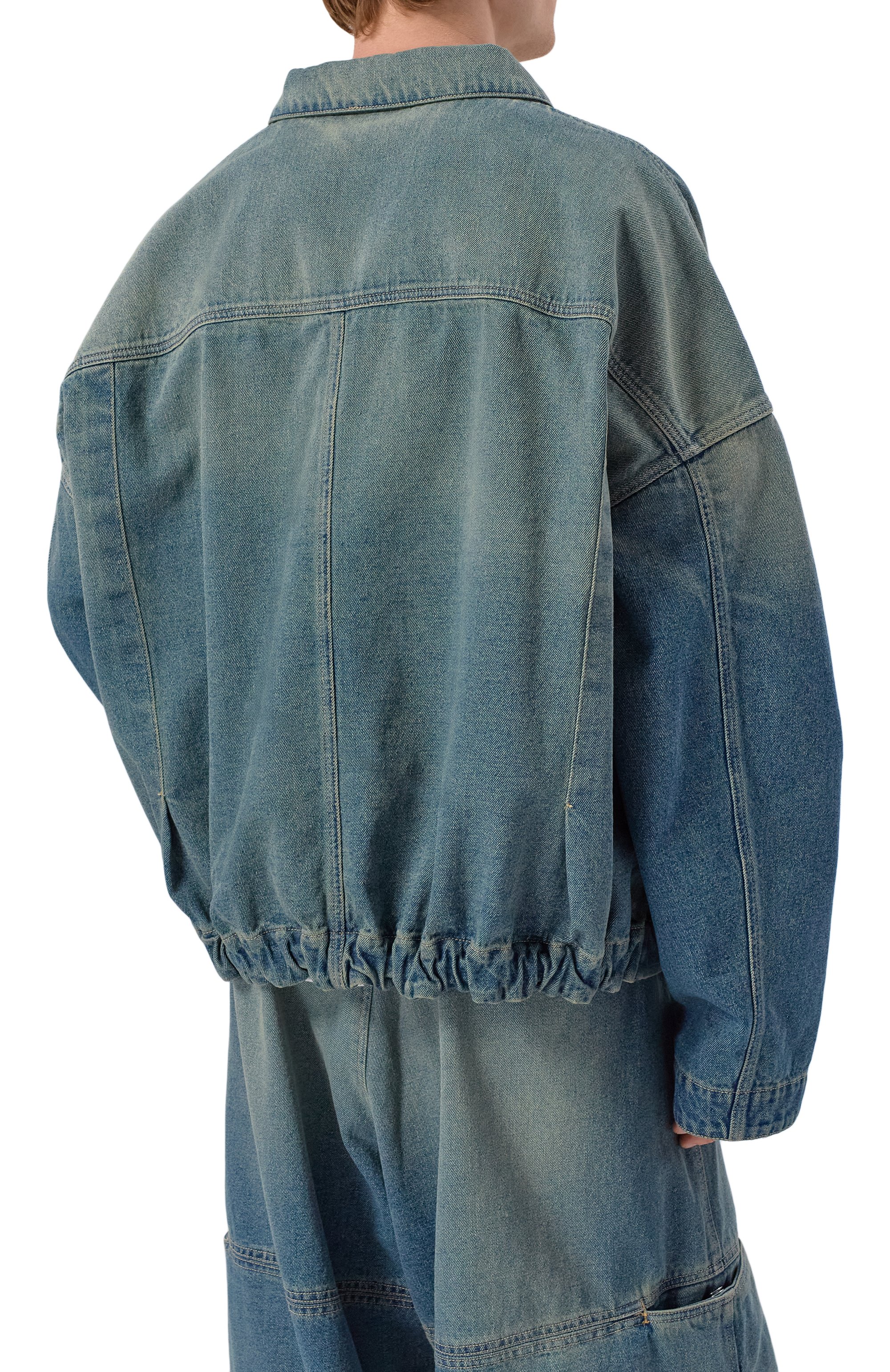 Джинсовая куртка ANDREA YA'AQOV синего цвета по цене 68050 руб., арт. 26MDEN61, фото 4 Джинсовая куртка ANDREA YA'AQOV, арт. 26MDEN61, фото 4