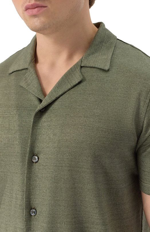 Льняная рубашка Paul&Shark 25411222 Зелёный  25411222 Фото 5