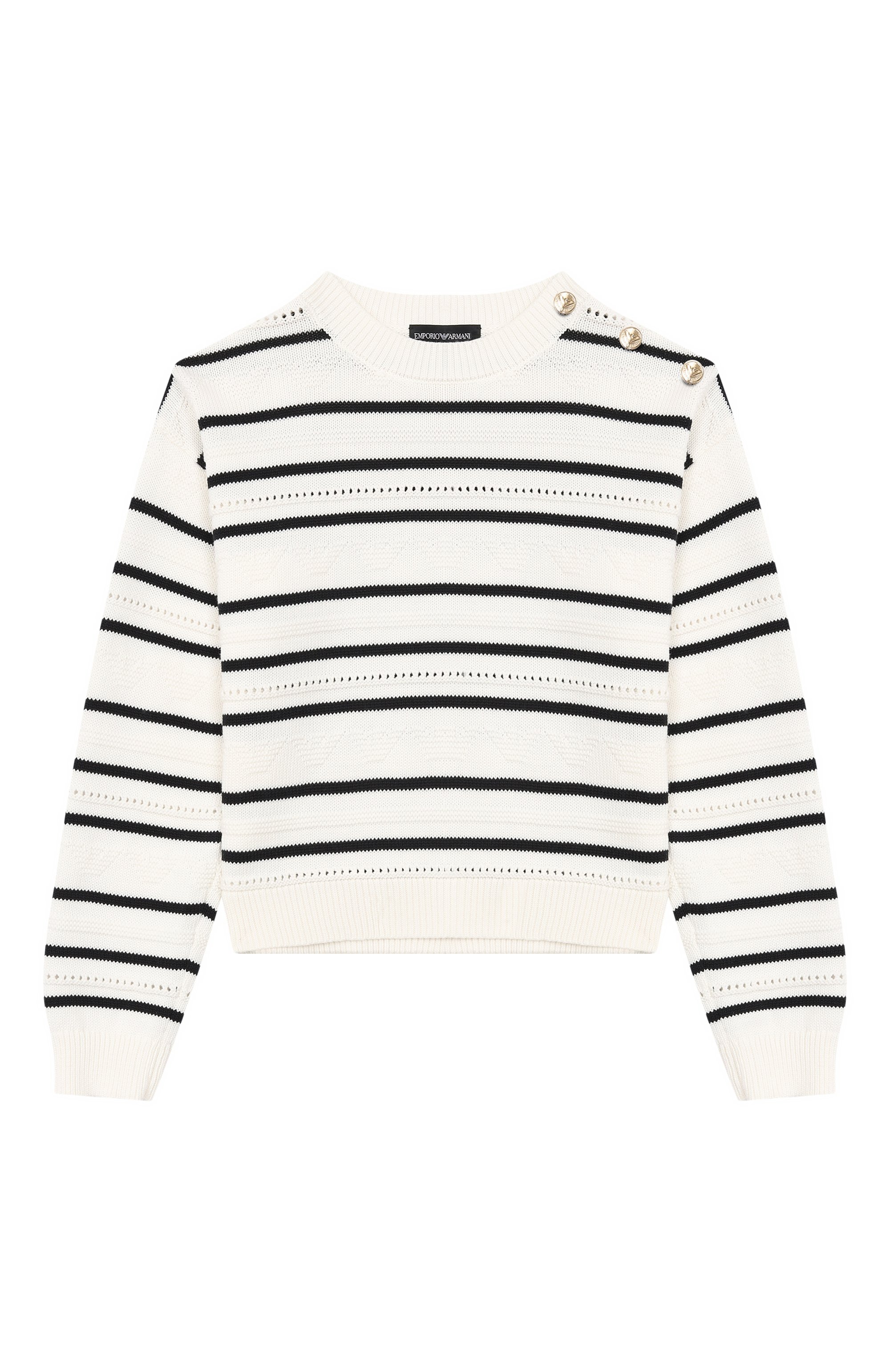 Хлопковый пуловер EMPORIO ARMANI, арт. EG000756/AF22780, фото 1