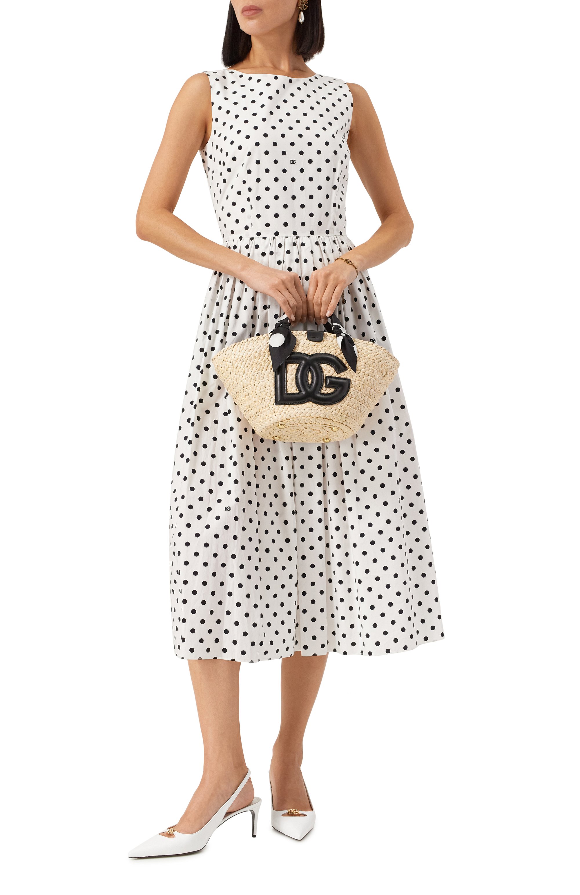 Хлопковое платье DOLCE & GABBANA, арт. F6JHVT/HS5R7, фото 2