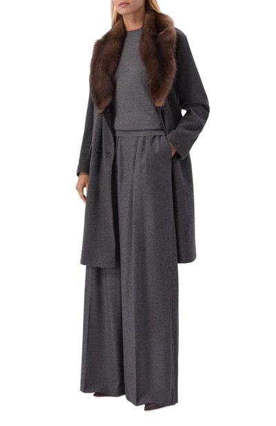 Кашемировое пальто с подкладкой из кролика и воротником из соболя KITON, арт. DW0619AV03S28, фото 2