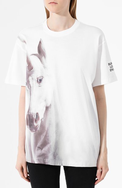 Хлопковая футболка BURBERRY, арт. 8017352, фото 3