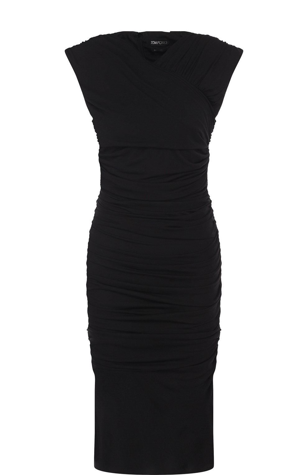 Однотонное приталенное платье из вискозы TOM FORD, арт. ABJ120-FAX216, фото 1