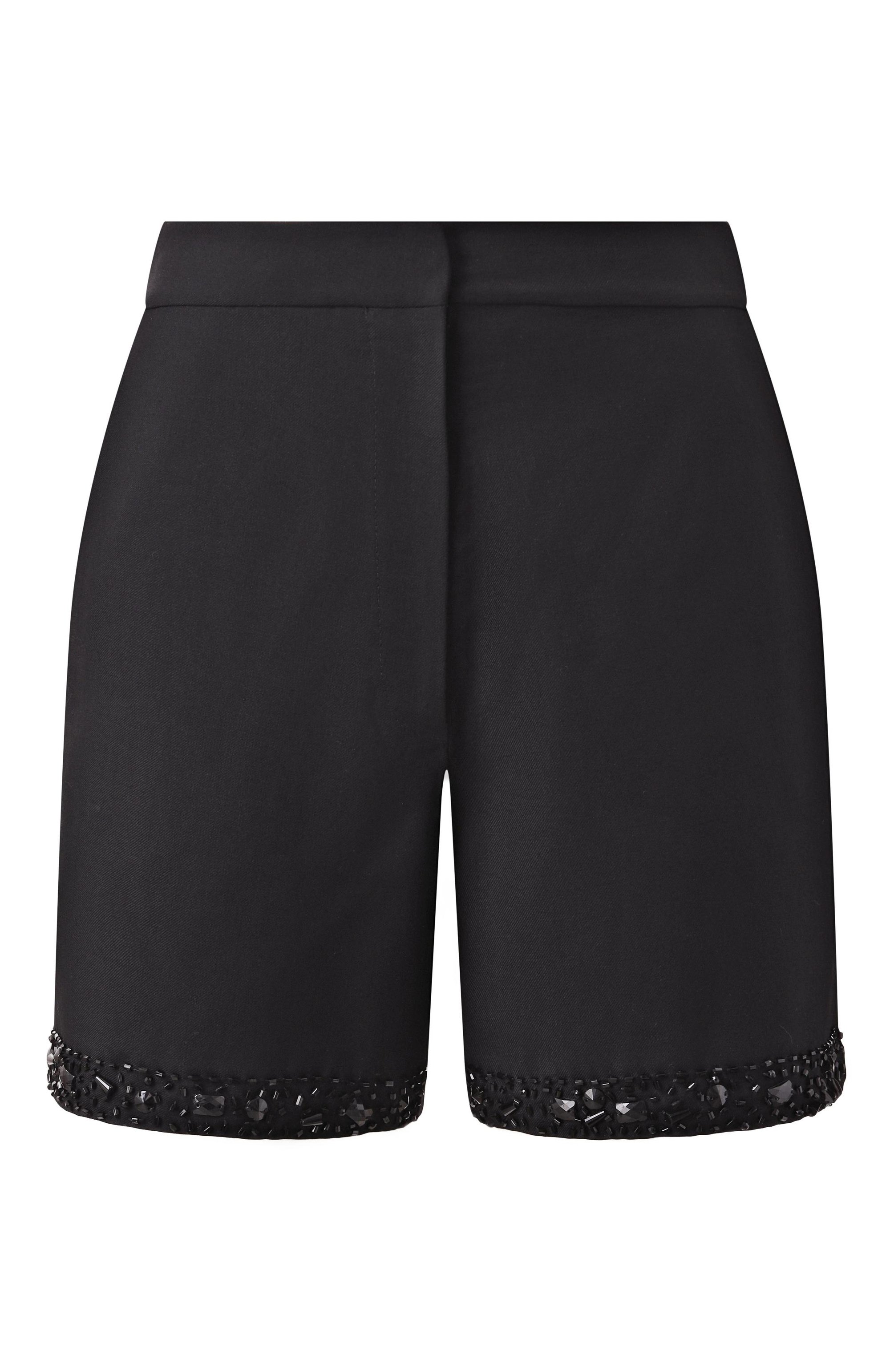 Шерстяные шорты MVST черного цвета по цене 218500 руб., арт. TXBST-Y438, фото 1 Шерстяные шорты MVST, арт. TXBST-Y438, фото 1