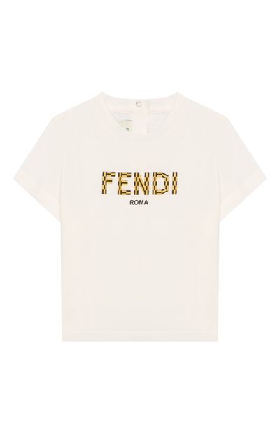 Хлопковая футболка FENDI, арт. BMI249/7AJ