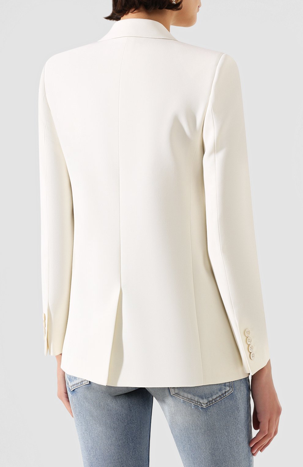 Шерстяной жакет SAINT LAURENT белого цвета по цене 241500 руб., арт. 603866/Y690U, фото 4 Шерстяной жакет SAINT LAURENT, арт. 603866/Y690U, фото 4