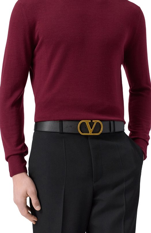 Кожаный ремень Valentino 7Y2T0SQ7/IYR Чёрный  7Y2T0SQ7/IYR Фото 2
