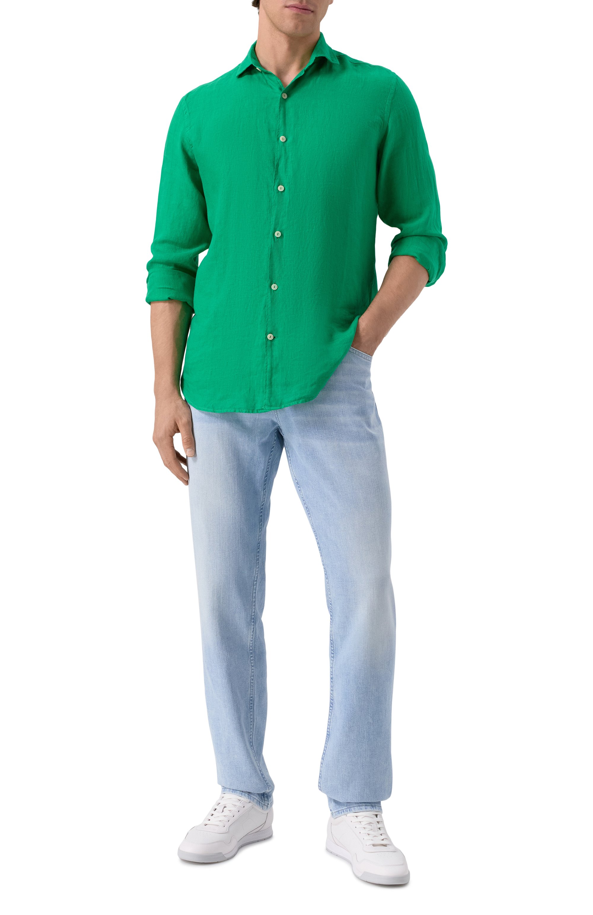 Льняная рубашка MC2 SAINT BARTH, арт. STBM PAMPL0NA/02003H, фото 2