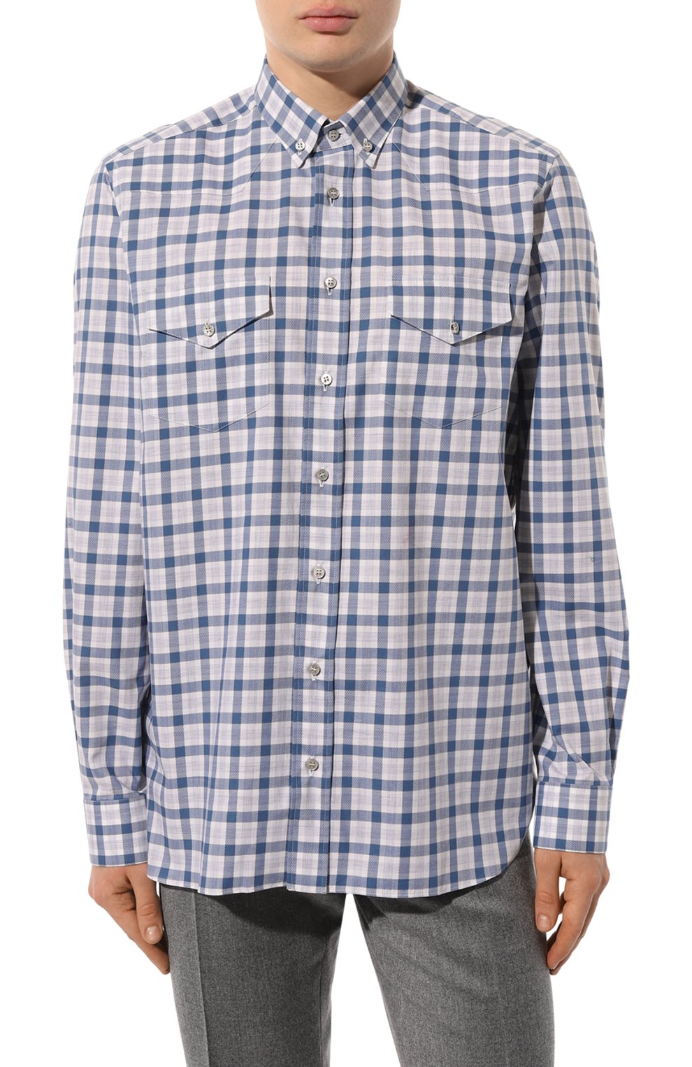 Хлопковая рубашка ZILLI, арт. REGC02ZS13115ZS104548, фото 3