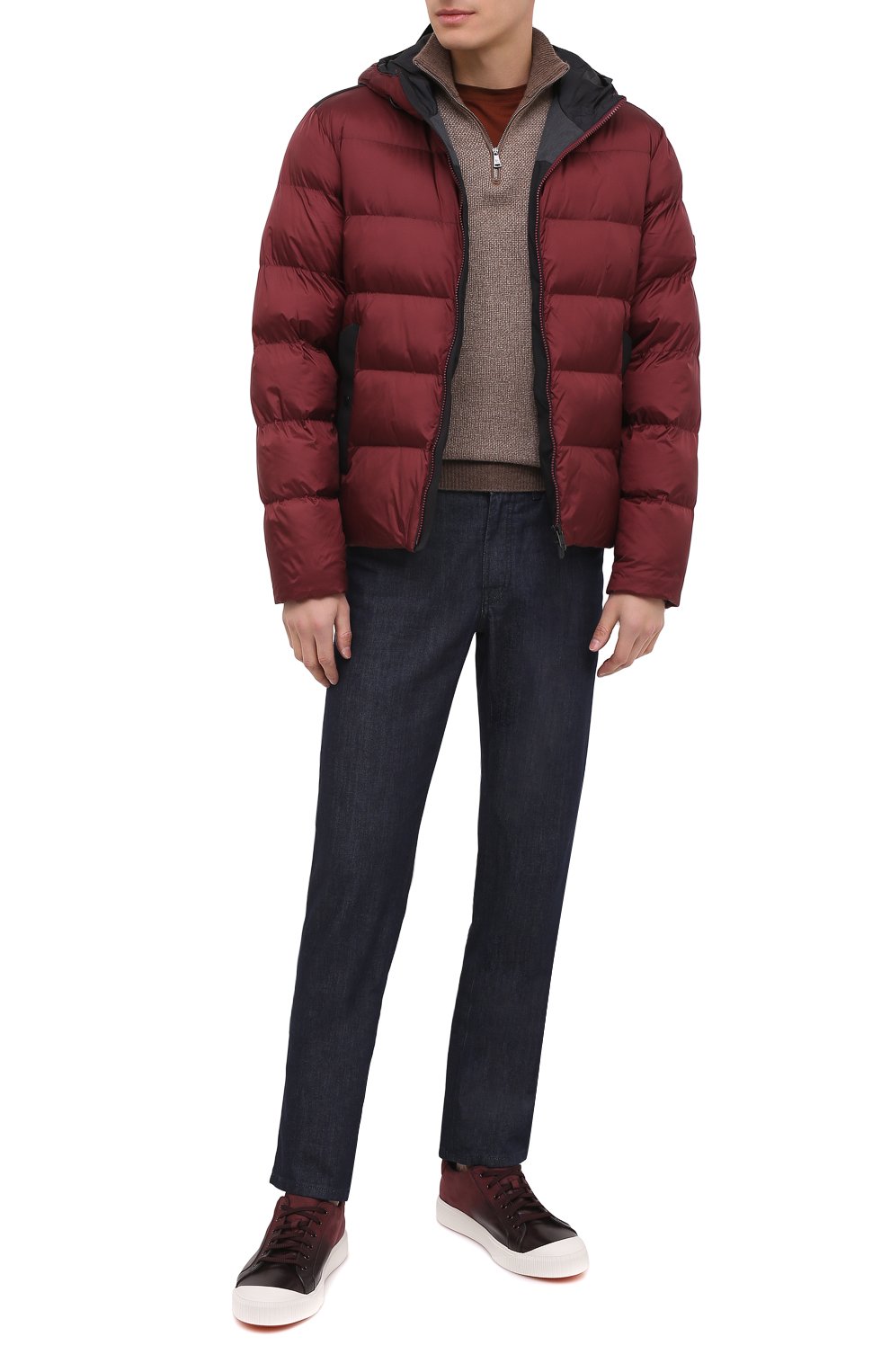 Кожаные кеды SANTONI, арт. MBC021383BARRNKLB66, фото 2