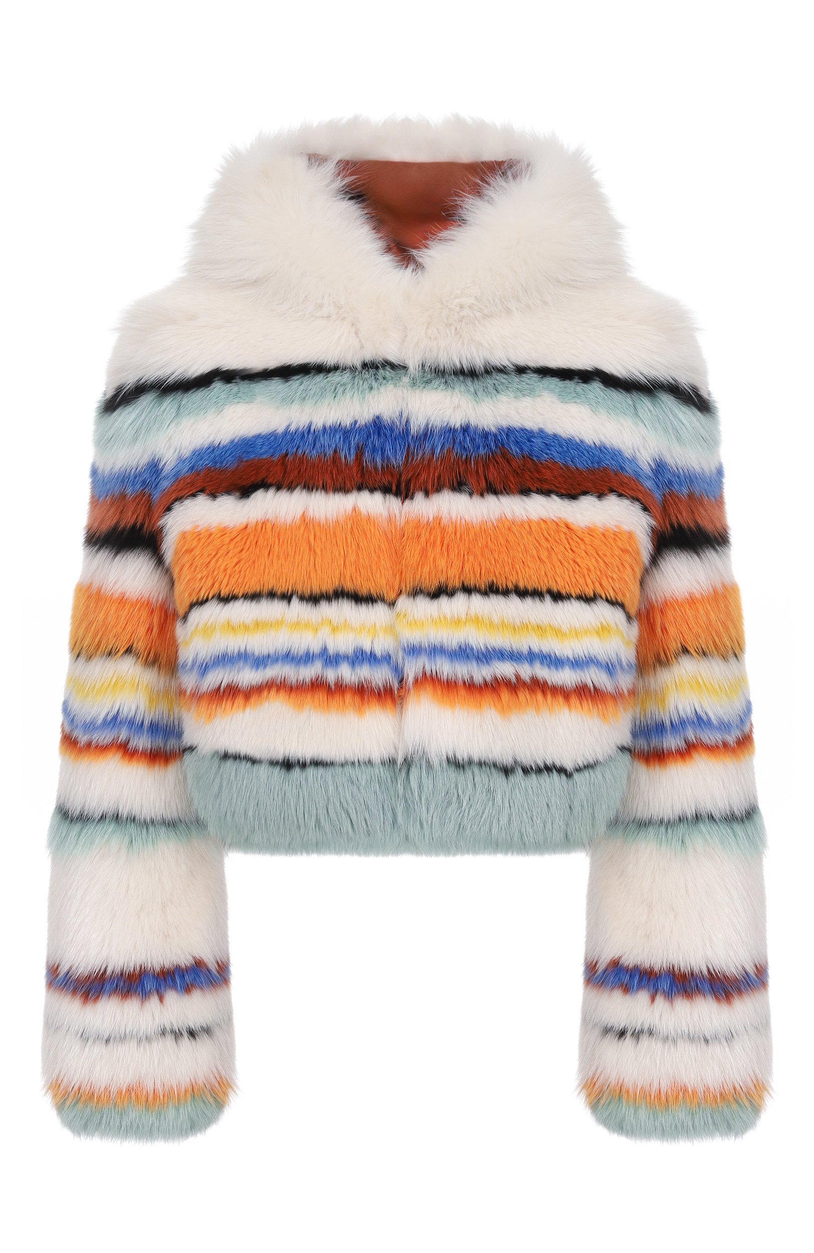 Шуба из лисы MISSONI разноцветного цвета по цене 1995000 руб., арт. I17.MD.208443, фото 1 Шуба из лисы MISSONI, арт. I17.MD.208443, фото 1