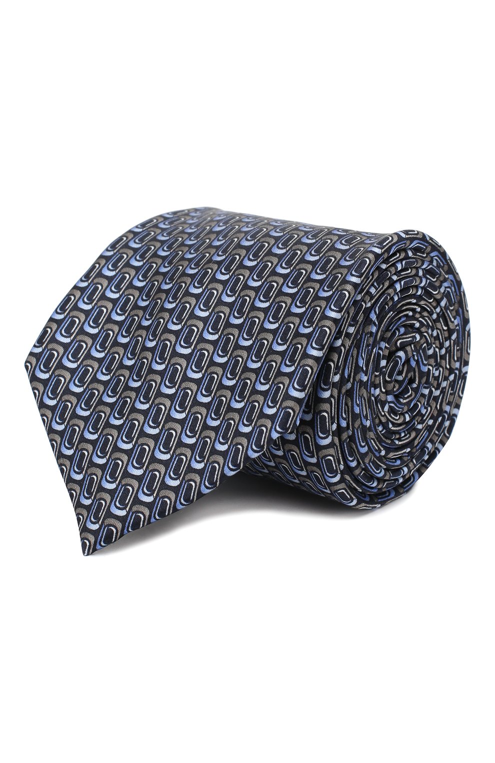 Шелковый галстук ZILLI серого цвета по цене 25800 руб., арт. 50292/TIES, фото 1 Шелковый галстук ZILLI, арт. 50292/TIES, фото 1