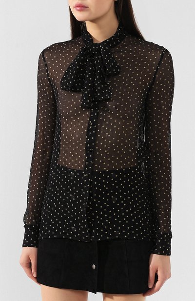 Шелковая блузка SAINT LAURENT, арт. 537946/Y353V, фото 3