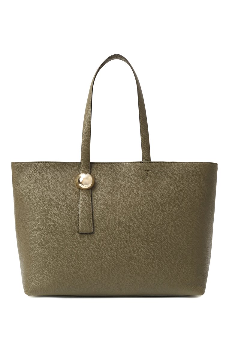 Женская сумка-тоут sfera large FURLA темно-зеленого цвета, арт. WB01353/HSF000 | Фото 1 (Размер: large; Материал: Натуральная кожа; Автоматизация состава: Проставлено; Автоматизация ТО: Проставлено)