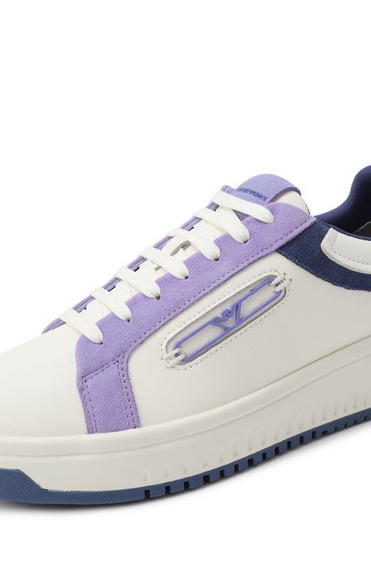 Кожаные кеды Emporio Armani X3X024/XR222 Белый  X3X024/XR222 Фото 7